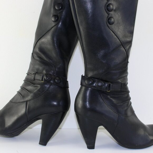 Miz Mooz Tall Black Leather Shelia Boots (6.5 US) - Picture 9 of 13